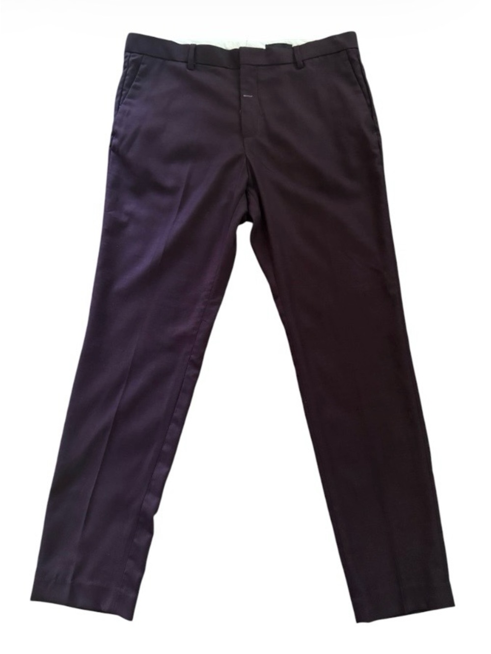 H&M Men’s Burgundy Dress Pants Flat Front Classic Fit 36R Maroon Trousers